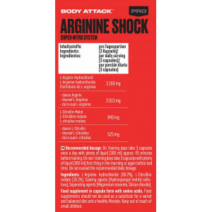 Body Attack Arginine Shock, 80 kapsúl 