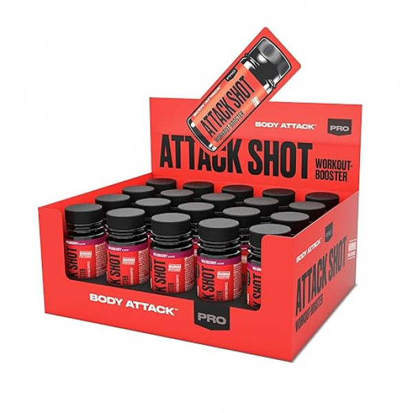 Body Attack Attack Shot, Wildberry 60 ml x 20 ks Body Attack Attack Shot, Wildberry 60 ml x 20 ks