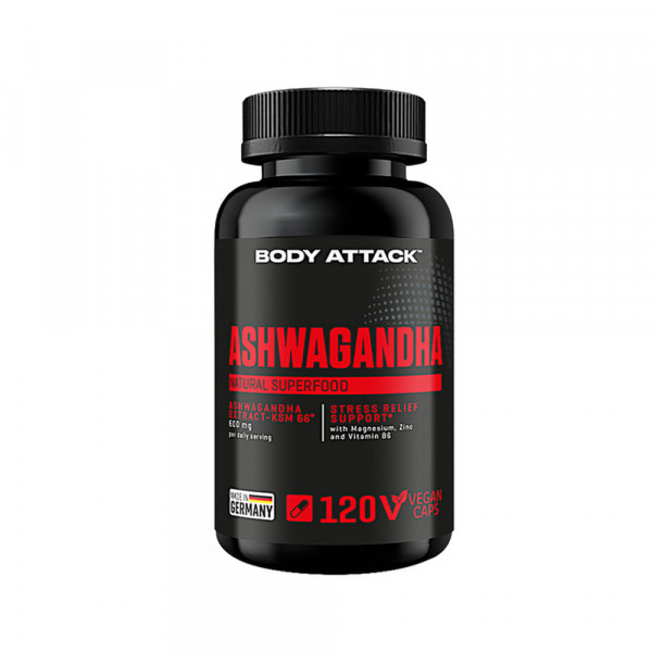 BODY ATTACK Ashwagandha tabletky, 120 tbl  BODY ATTACK Ashwagandha tabletky, 120 tbl