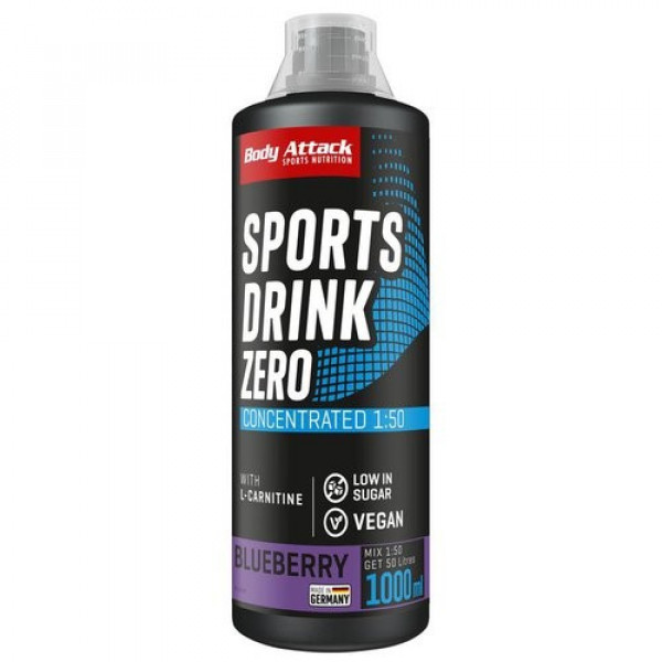 BODY ATTACK Sports Drink Zero - koncentrát 1000ml Blueberry BODY ATTACK Sports Drink Zero - koncentrát 1000ml Blueberry