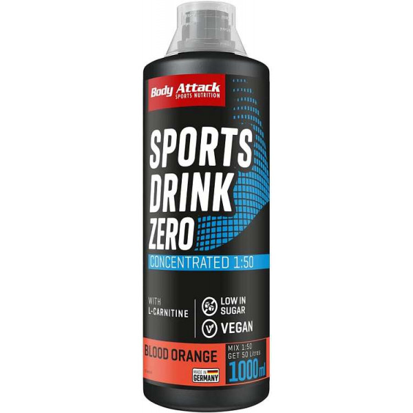 BODY ATTACK Sports Drink Zero - koncentrát 1000ml blood-orange BODY ATTACK Sports Drink Zero - koncentrát 1000ml blood-orange