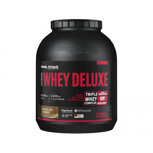 Proteín Body Attack Extreme Whey Deluxe, 2300 g čokoláda / kokos čokoláda / kokos 