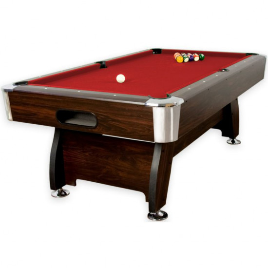 GamesPlanet® Kulečníkový stůl s vybavením 7ft, červená/dřevo 