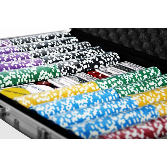 Pokerový kufr 1000 ks žetonů, 56 x 40 x 7 cm, ULTIMATE 