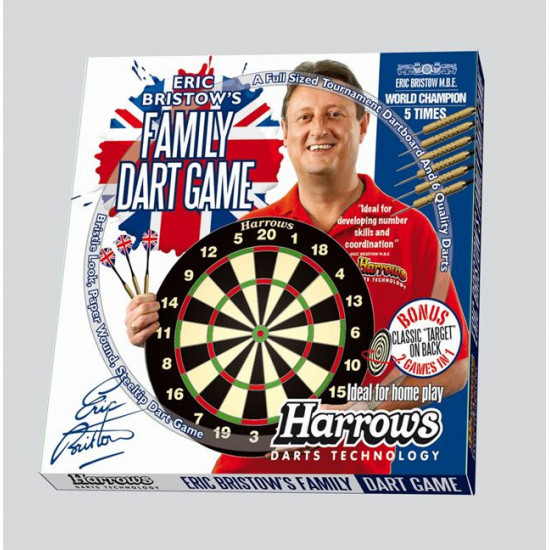 Sada terč a 6 ks šipek HARROWS Family Dart Game 