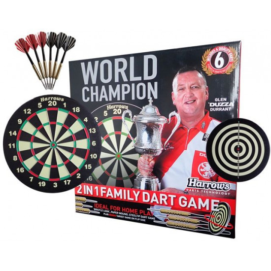 Sada terč a 6 ks šipek HARROWS Family Dart Game 