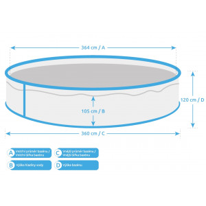 Bazén Marimex Orlando 3,66x1,22 m bez filtrácie- motív RATAN 