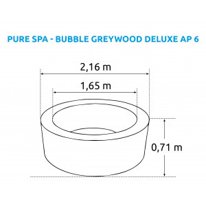 Marimex Bazén vírivý nafukovací Pure Spa - Bubble Greywood Deluxe 6 AP - Intex 28442 
