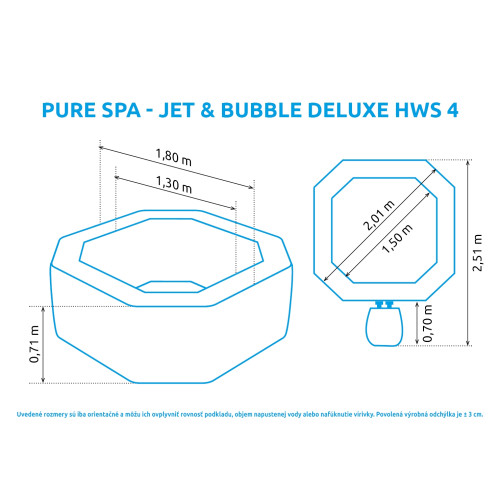 Nafukovacia vírivka Pure SPA JET Bubble Deluxe HWS4 