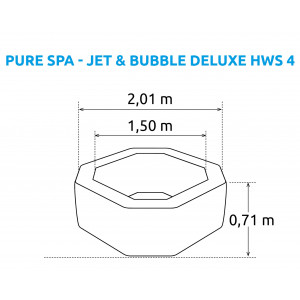 Nafukovacia vírivka Pure SPA JET Bubble Deluxe HWS4 