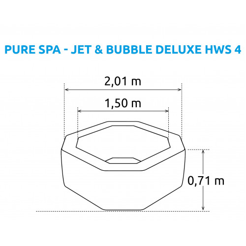 Nafukovacia vírivka Pure SPA JET Bubble Deluxe HWS4 