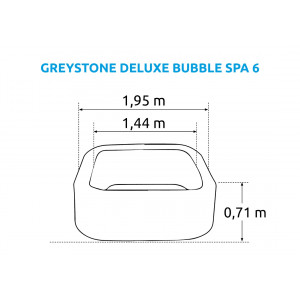 Marimex Bazén vířivý nafukovací  Pure Spa - Bubble Greystone Deluxe 6 AP - Intex 28452 