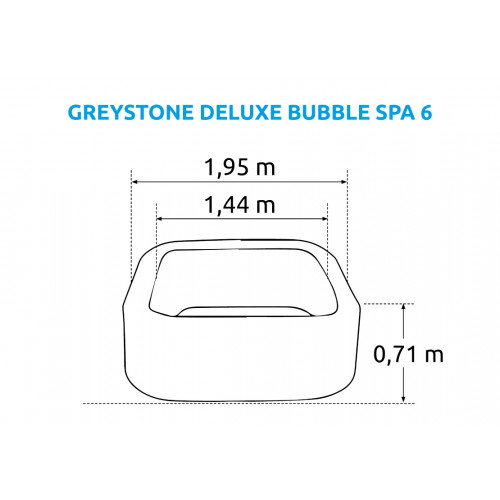 Marimex Vírivka nafukovacia Pure Spa - Bubble Greystone Deluxe 6 AP - Intex 28452 