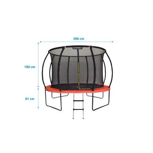 Trampolína Marimex Premium 396 cm + vnútorná ochranná sieť + schodíky ZADARMO Trampolína Marimex Premium 396 cm + vnútorná ochranná sieť + schodíky ZADARMO