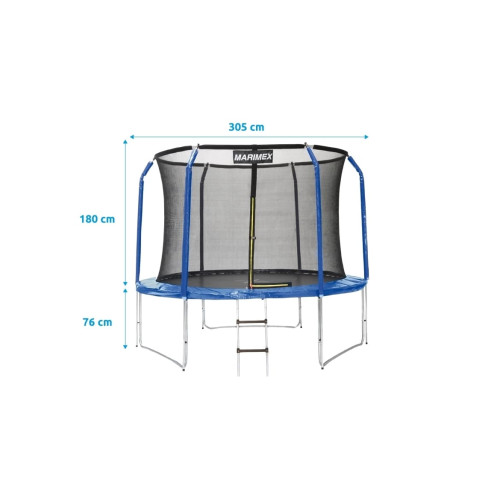 Marimex Trampolína Premium 305 cm + ochranná sieť + schodíky ZDARMA Marimex Trampolína Premium 305 cm + ochranná sieť + schodíky ZDARMA
