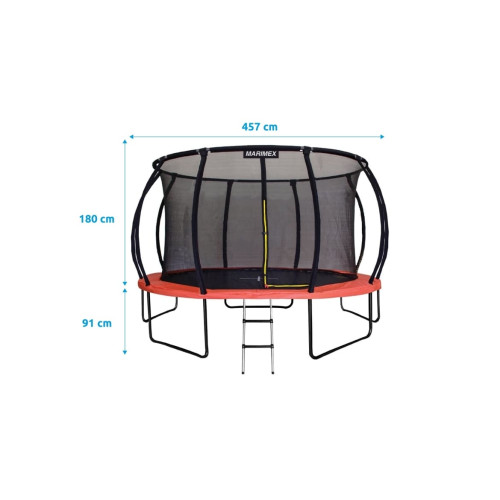 Marimex Trampolína  Premium 457 cm + vnútorná ochranná sieť + schodíky ZADARMO 