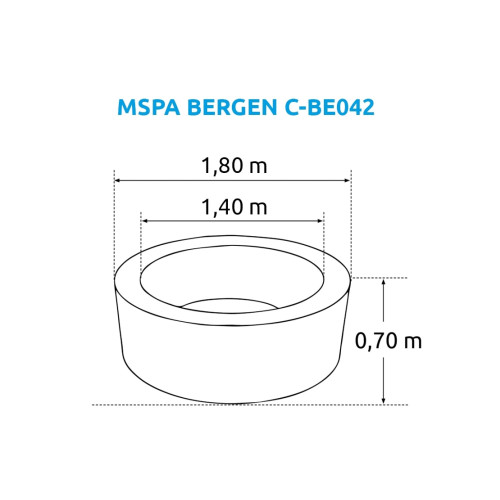 Marimex Bazén vírivý MSPA Bergen C-BE042 Marimex Bazén vírivý MSPA Bergen C-BE042