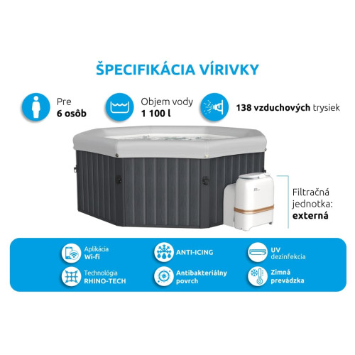 Vírivý bazén MSPA Tuscany F-TU062W Marimex vírivka Vírivý bazén MSPA Tuscany F-TU062W Marimex vírivka
