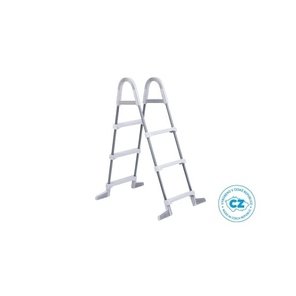 Kovové schodíky do bazéna - výška steny do 0,91 m, šedé 