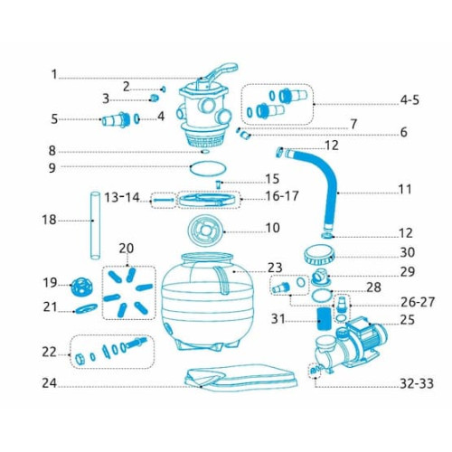 Tesnenie hlavy na pieskovú filtráciu BS 3,5, 4 a 6 