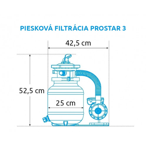 Marimex Piesková filtrácia Prostar 3 + sada hadíc 