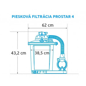 Marimex Piesková filtrácia Prostar 4, 4m3/h 