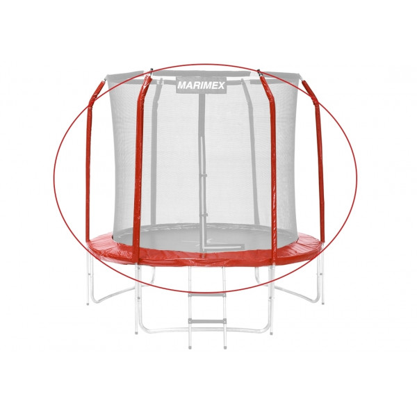 Sada krytu pružín a rukávov pre trampolínu 244 cm - červená  Sada krytu pružín a rukávov pre trampolínu 244 cm - červená