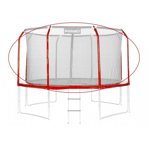 Sada krytu pružín a rukávov pre trampolínu 366 cm - červená 