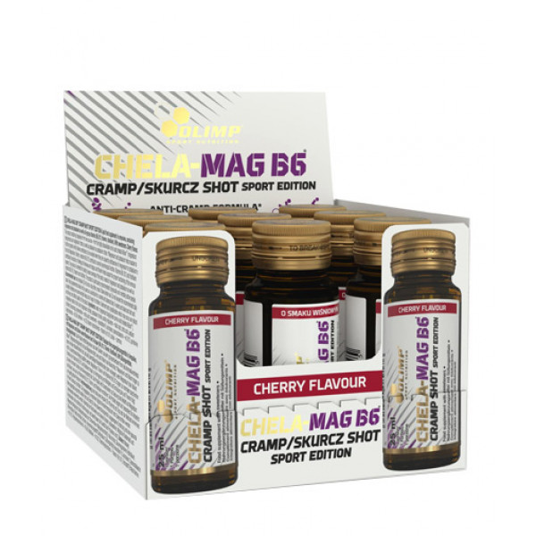 Olimp Chela-Mag B6 Cramp Shot v skle, cherry, 25 ml x 9 ks  Olimp Chela-Mag B6 Cramp Shot v skle, cherry, 25 ml x 9 ks