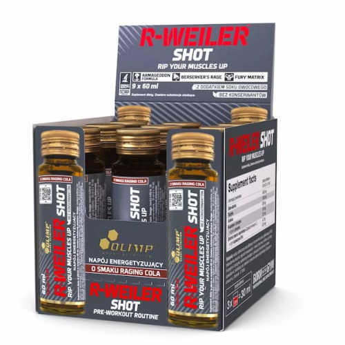 Olimp R-Weiler Shot v skle, raging cola, 60 ml x 9 ks Olimp R-Weiler Shot v skle, raging cola, 60 ml x 9 ks