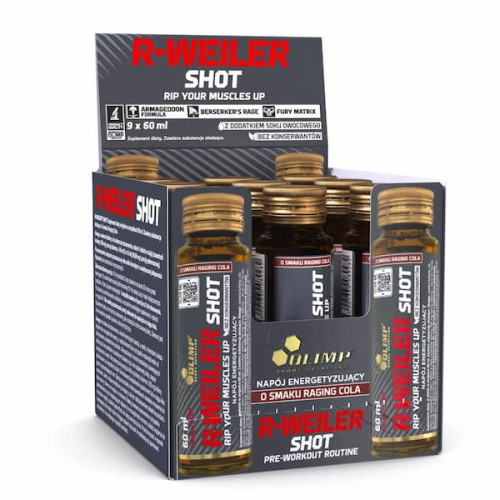 Olimp R-Weiler Shot v skle, raging cola, 60 ml x 9 ks Olimp R-Weiler Shot v skle, raging cola, 60 ml x 9 ks