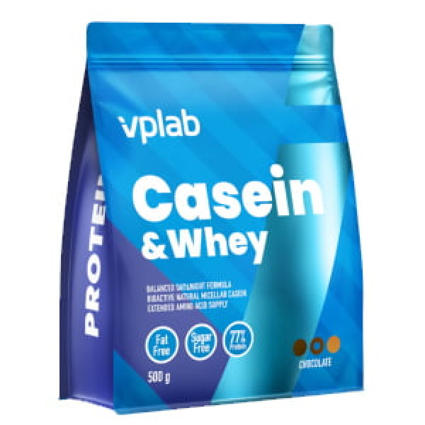 VPLAB Casein & Whey, 500 g chocolate  VPLAB Casein & Whey, 500 g chocolate