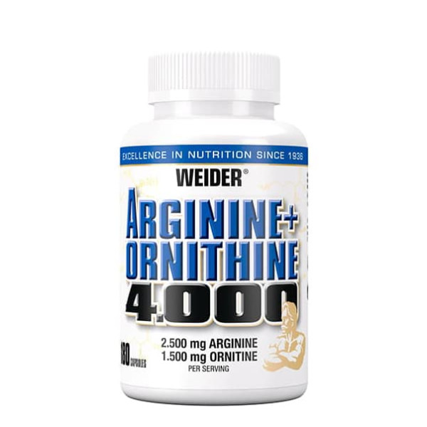 Weider Arginine+Ornithine 4000 výživový doplnok, 180 kapsúl