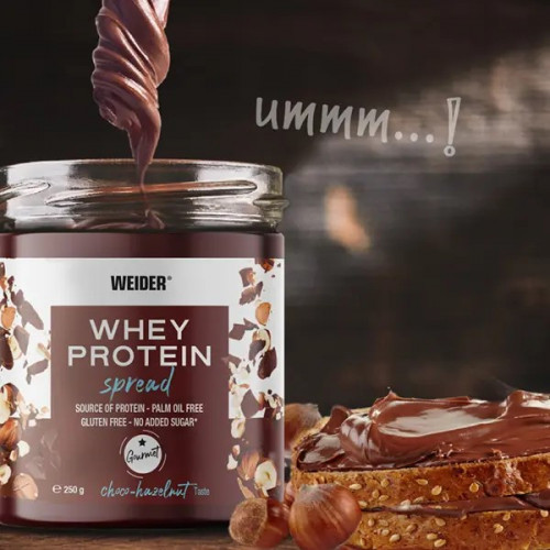 Weider Whey Proteínová nátierka, 250 g, choco-hazelnut 