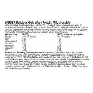 Weider Gold Whey, 500 g chocolate 