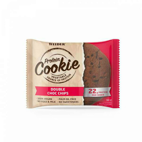 Weider Protein Cookies, Double Choc Chips, 90g x 12 ks 