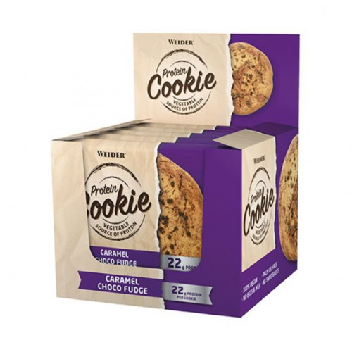 Weider Protein Cookies, Caramel Choco Fudge, 90g x 12 ks 