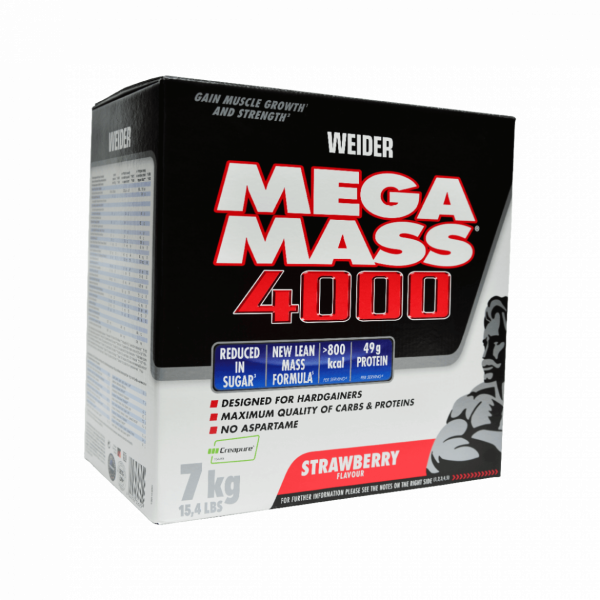 Weider Mega Mass 4000, 7000 g, strawberry