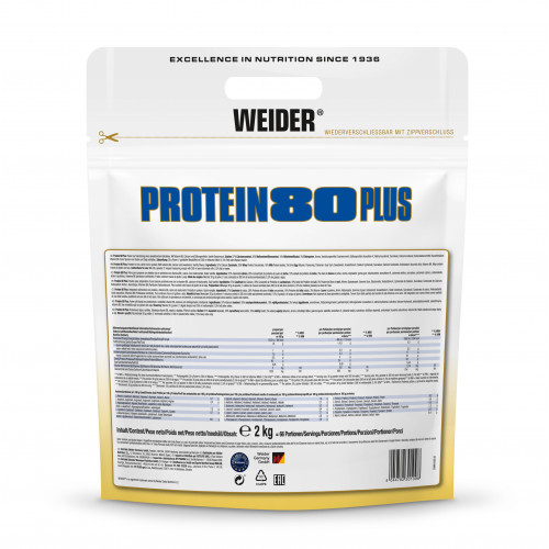 Weider Proteínový nápoj v prášku 80 Plus, 2000g, vanilla vanilla 