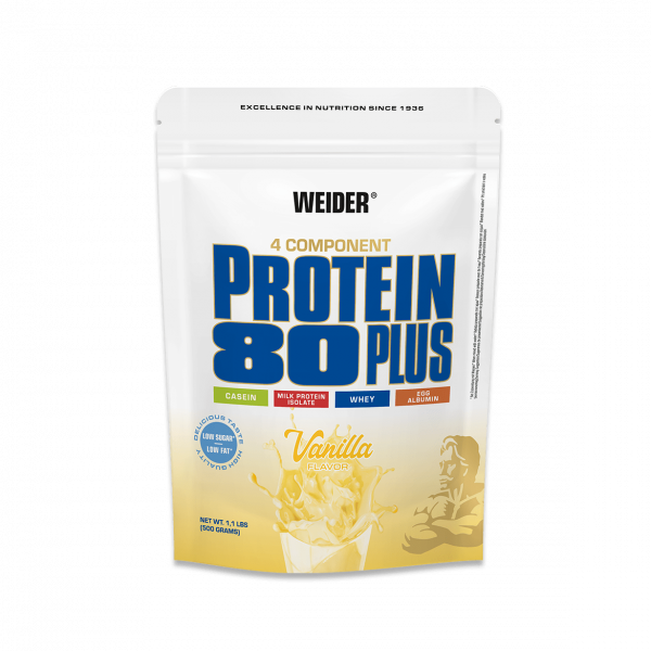 Weider Proteínový nápoj v prášku 80 Plus, 500g, vanilla Weider Proteínový nápoj v prášku 80 Plus, 500g, vanilla