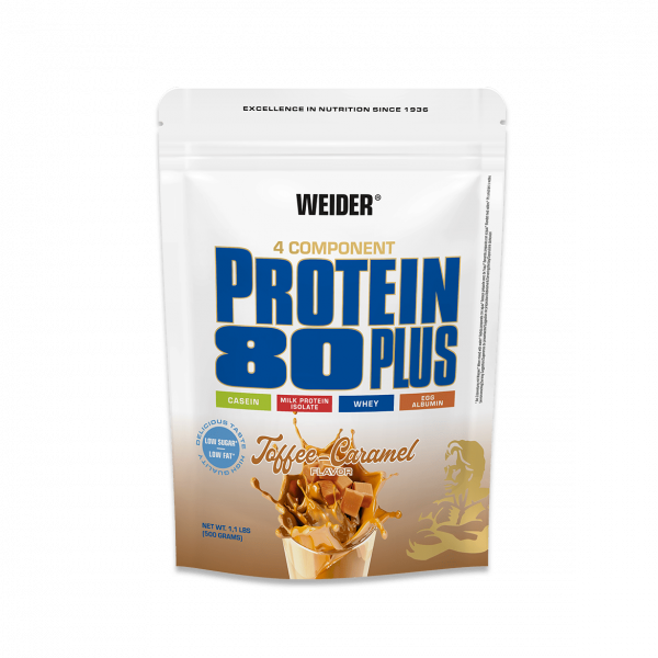Weider Proteínový nápoj v prášku 80 Plus, 500g, toffee-caramel Weider Proteínový nápoj v prášku 80 Plus, 500g, toffee-caramel