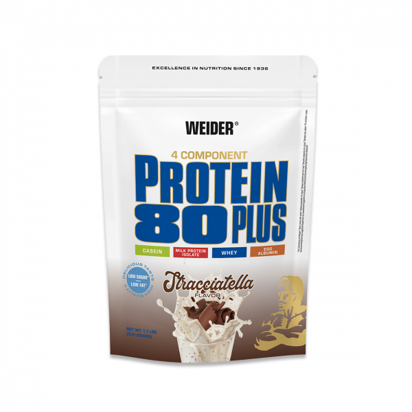 Weider Proteínový nápoj v prášku 80 Plus, 500g, straciatella Weider Proteínový nápoj v prášku 80 Plus, 500g, straciatella