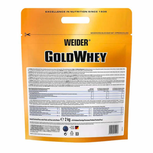 Weider Gold Whey Protein, 2000 g chocolate 