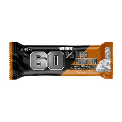 Weider 60% Proteínová tyčinka, 45 g salted peanut caramel