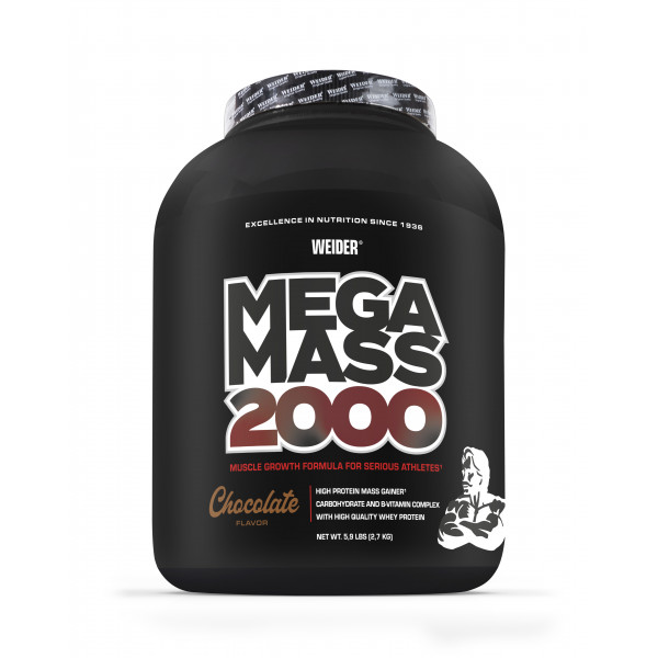 Weider Mega Mass 2000, 2,7 kg, chocolate