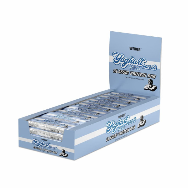 Weider Fitness tyčinka, Yoghurt-muesli, 35g x 24 ks  Weider Fitness tyčinka, Yoghurt-muesli, 35g x 24 ks