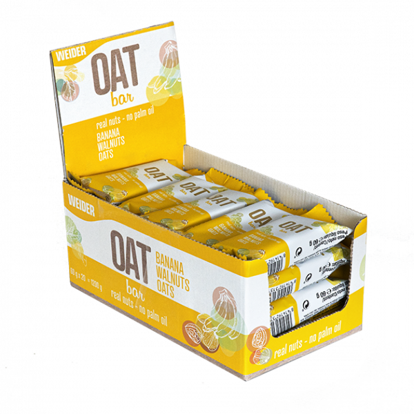 Weider Oat Bar energetická tyčinka, Banan Walnuts, 60g x 20ks  Weider Oat Bar energetická tyčinka, Banan Walnuts, 60g x 20ks