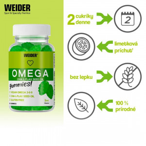 Weider Omega 3-6-9 výživový doplnok, 50 gummies 
