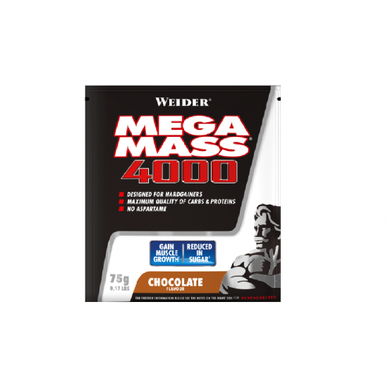 Weider Mega Mass 4000, 50x75 g chocolate 