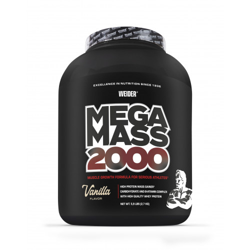 Weider Mega Mass 2000, 2,7 kg, vanilla vanilla 